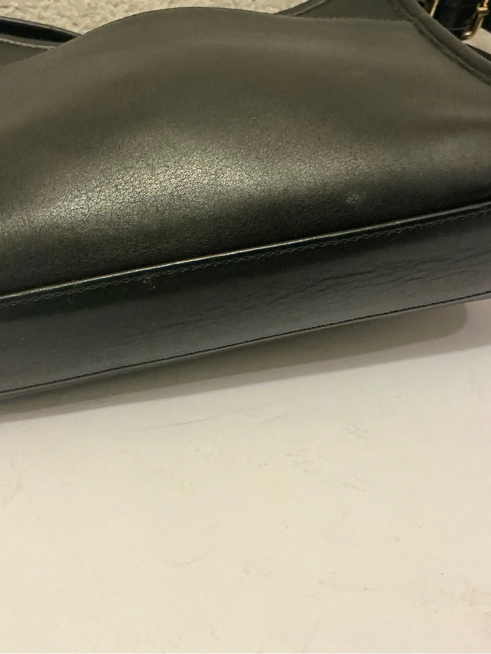 Vintage Coach 9997 Mini Black Legacy Zip Black Leather Bag Silver Hardware